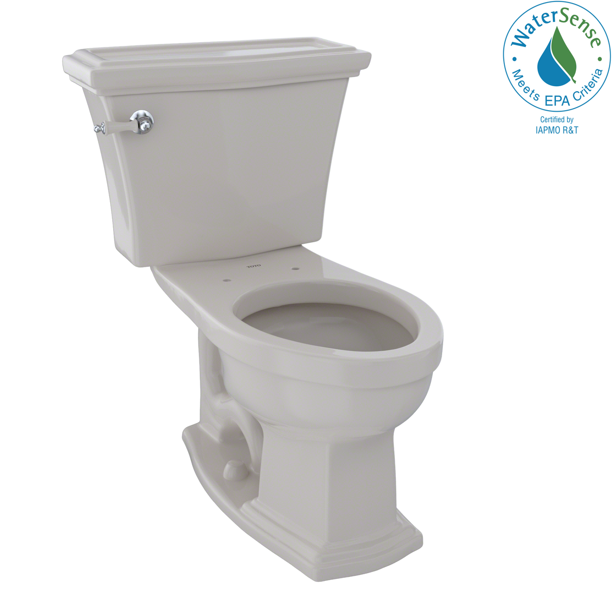TOTO CST784EF#12 Eco Clayton Two-Piece Elongated 1.28 GPF Universal Height Toilet , Sedona Beige