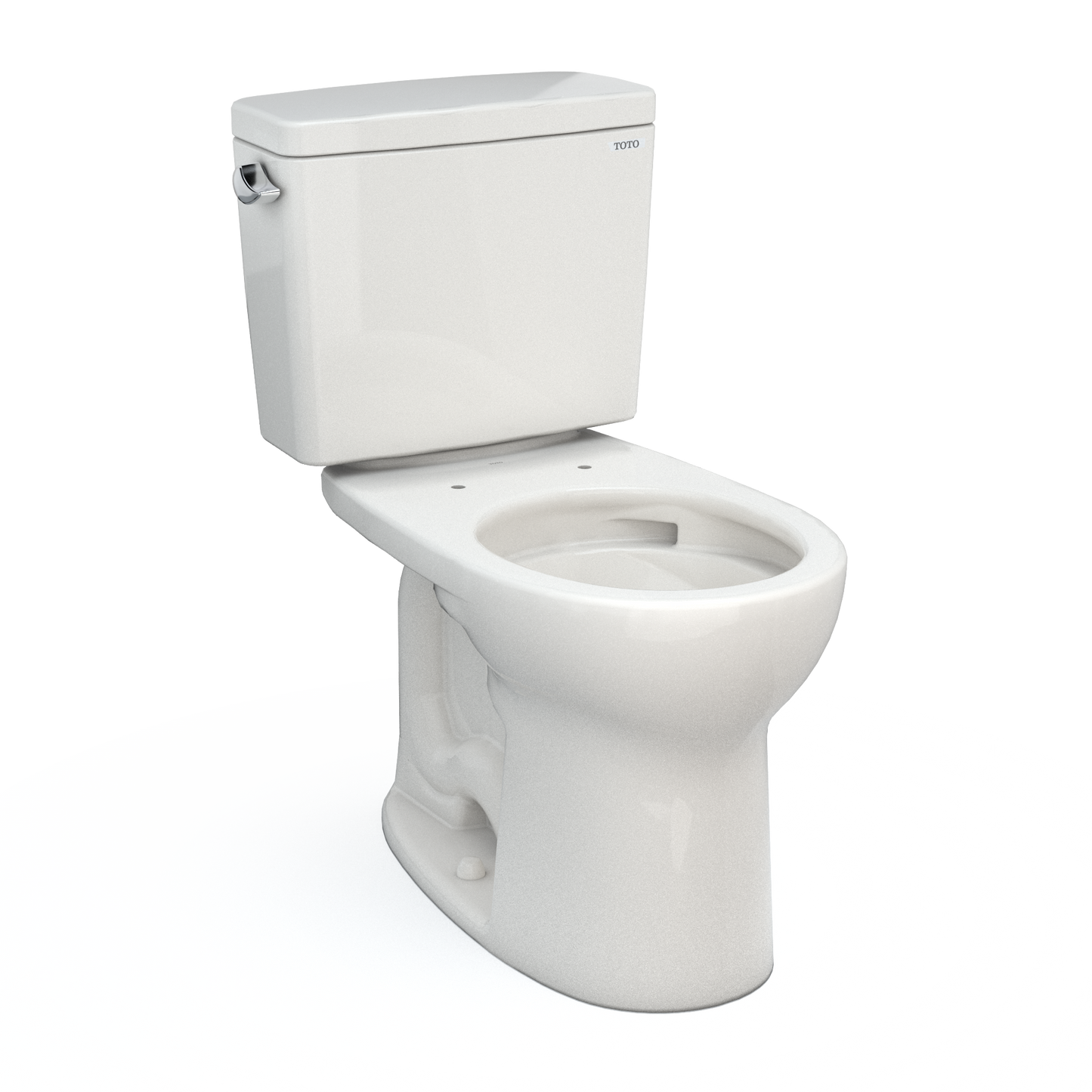 TOTO CST775CSFG#11 Drake Two-Piece Round 1.6 GPF Universal Height TORNADO FLUSH Toilet with CEFIONTECT , Colonial White