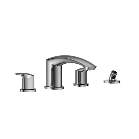 TOTO TBG09202U#CP GM Two-Handle Deck-Mount Roman Tub Filler Trim with Handshower , Polished Chrome