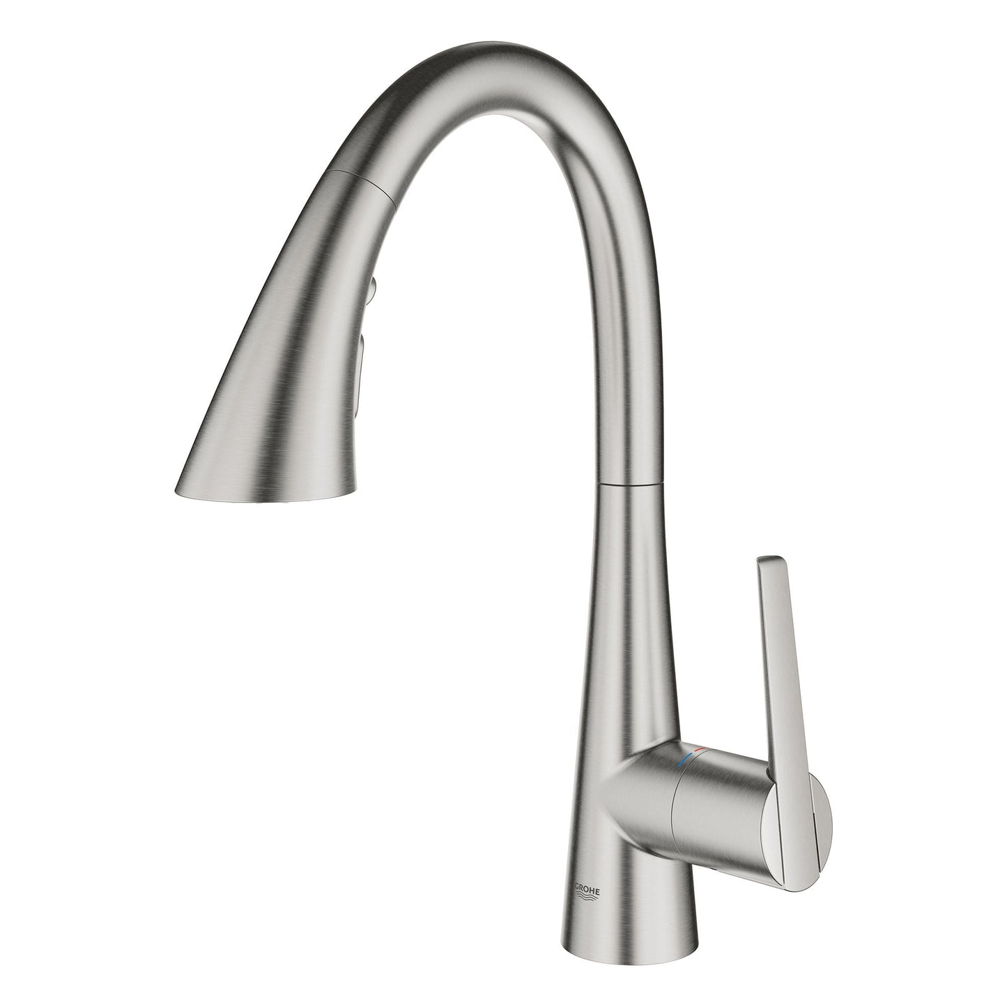 GROHE 30368DC2 Grohe Zedra Supersteel Single-Handle Pull Down Triple Spray Bar Faucet  1.75 GPM