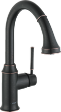 HANSGROHE 04216920 Talis C Prep Kitchen Faucet, 2-Spray Pull-Down, 1.75 GPM - Rubbed Bronze
