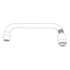 MOEN S0006 M-DURA Chrome commerical spout
