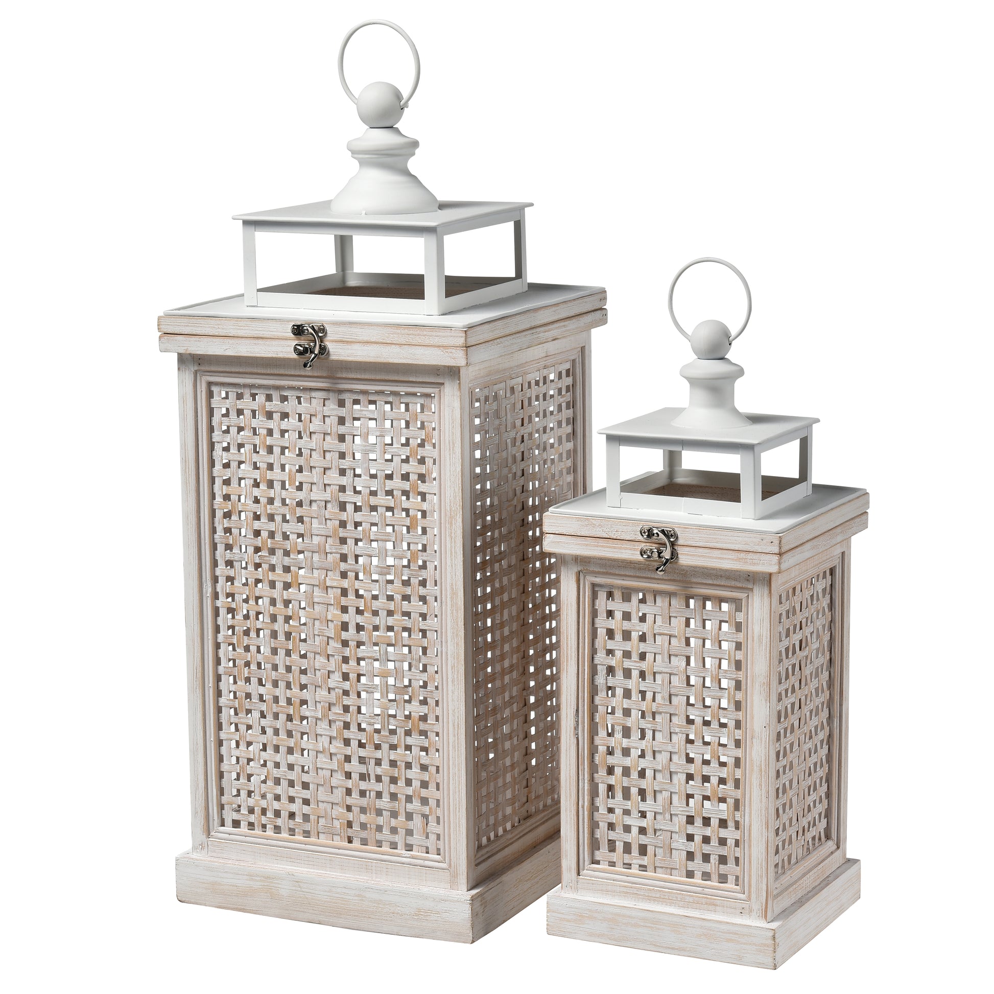 ELK STUDIO S0037-11303/S2 Paley Lantern - Set of 2 Weathered White