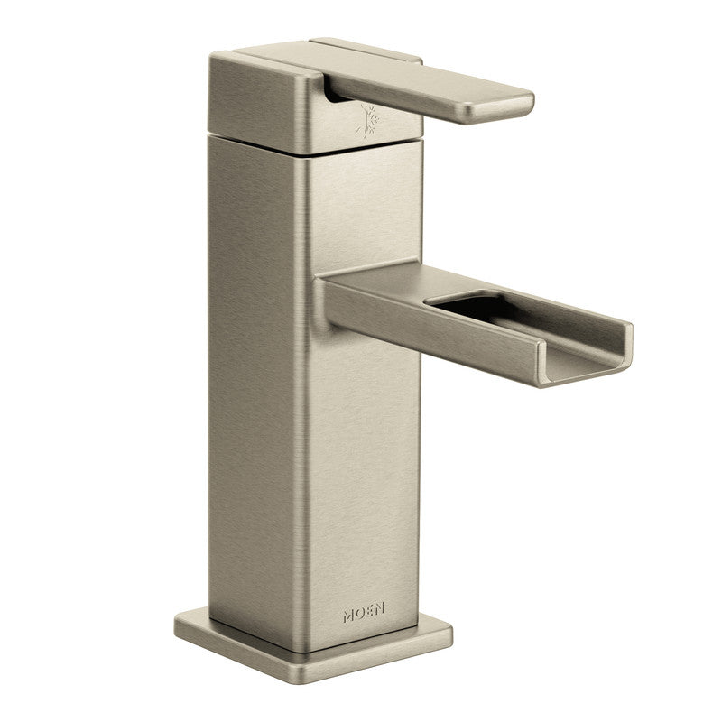 MOEN S6705BN 90 Degree Brushed Nickel One-Handle Bathroom Faucet
