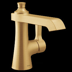 MOEN S6981BG Flara  One-Handle Bathroom Faucet In Brushed Gold