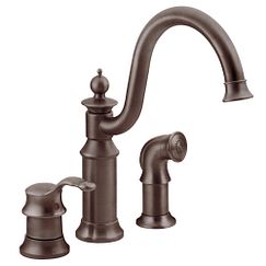 MOEN S711ORB Waterhill Oil rubbed bronze one-handle kitchen faucet