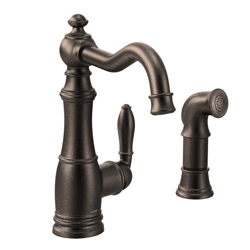 MOEN S72101ORB Weymouth Oil Rubbed Bronze One-Handle Kitchen Faucet
