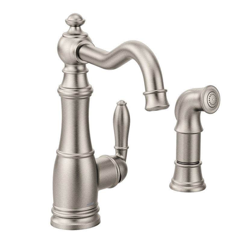 MOEN S72101SRS Weymouth Spot Resist Stainless One-Handle Kitchen Faucet