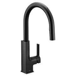 MOEN S72308EVBL Sto Stō Smart Kitchen One-Handle High Arc Pulldown Kitchen Faucet - Matte Black
