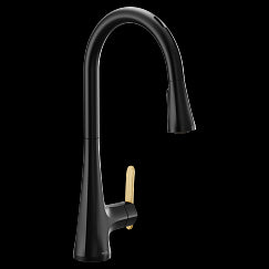 MOEN S7235EVBL Sinema Matte Black One-Handle Pulldown Kitchen Faucet