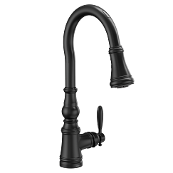 MOEN S73004EVBL Weymouth  One-Handle Pulldown Kitchen Faucet In Matte Black