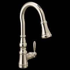 MOEN S73004EVNL Weymouth  One-Handle Pulldown Kitchen Faucet In Polished Nickel