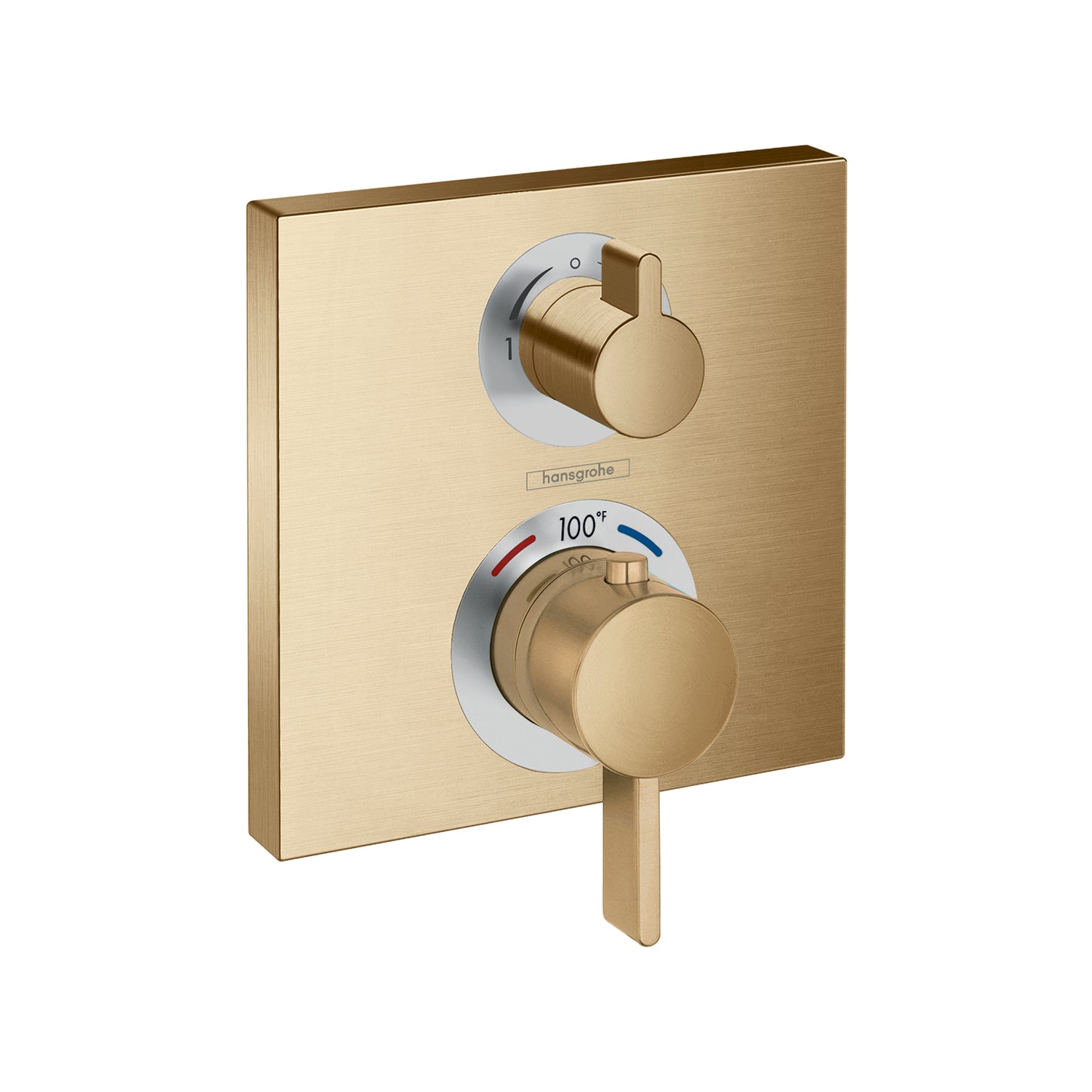 HANSGROHE 15714141 Brushed Bronze Ecostat Square Modern Thermostatic Trim