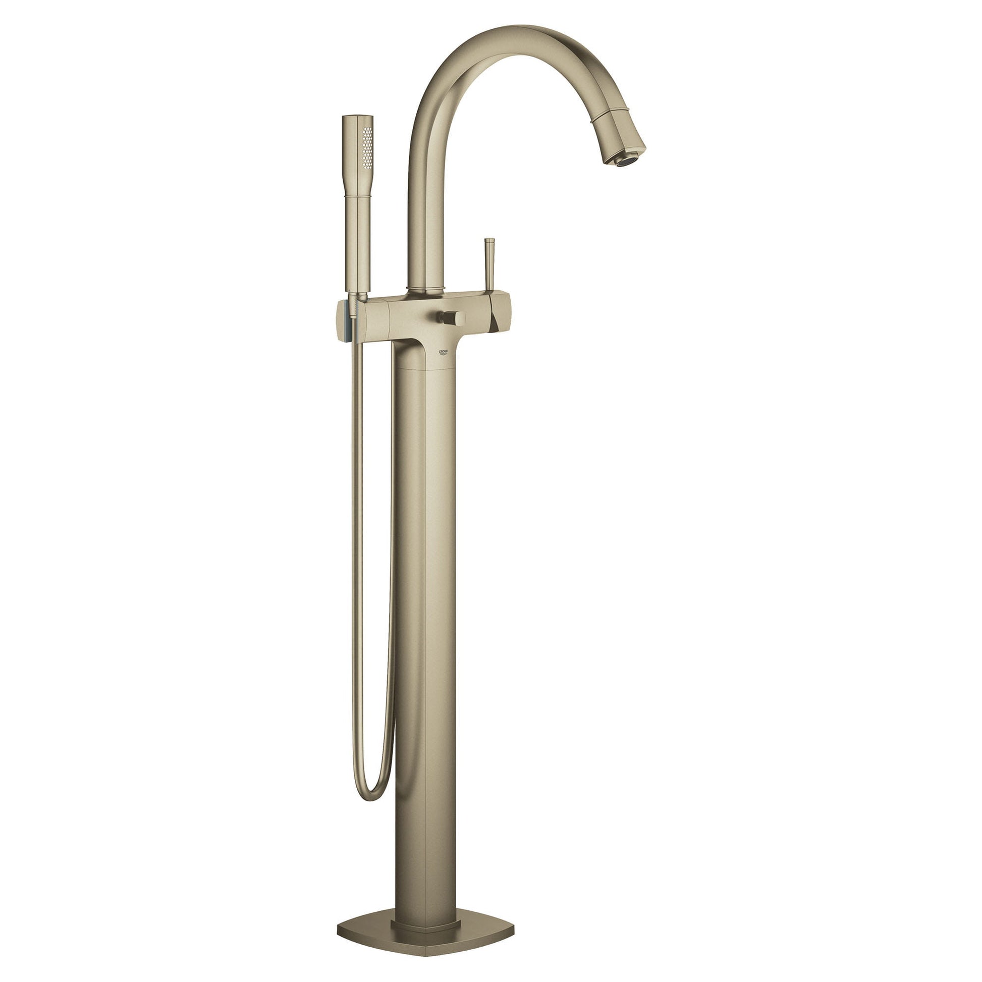 GROHE 23318ENA Grandera Brushed Nickel Single-Handle Freestanding Tub Faucet with 1.75 GPM Hand Shower