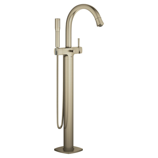 GROHE 23318ENA Grandera Brushed Nickel Single-Handle Freestanding Tub Faucet with 1.75 GPM Hand Shower