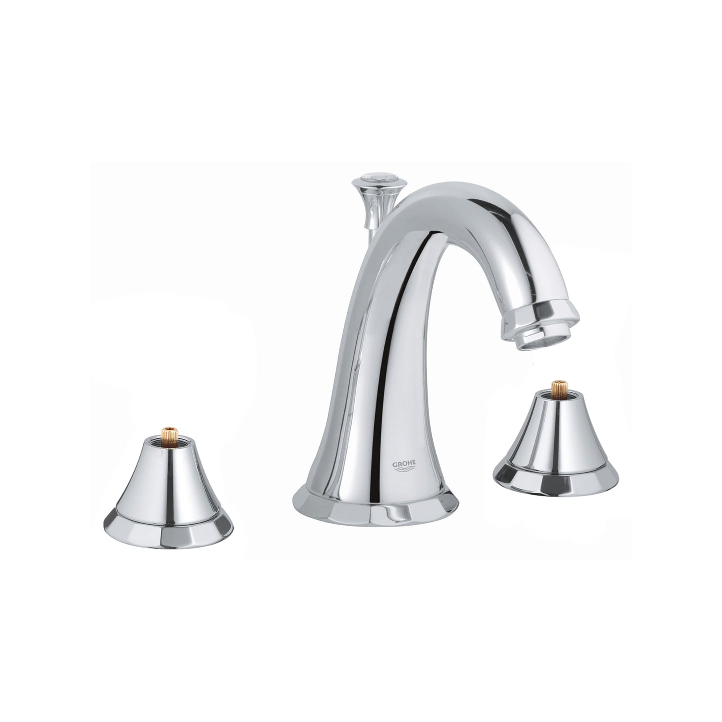 GROHE 2012400A Kensington Chrome 8-inch Widespread 2-Handle S-Size Bathroom Faucet 1.2 GPM