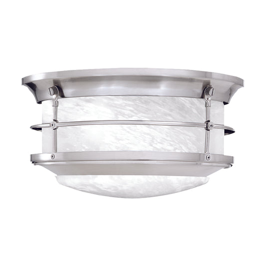 THOMAS SL928378 Outdoor Essentials 11.25'' Wide 2-Light Outdoor Flush Mount - Brushed Nickel