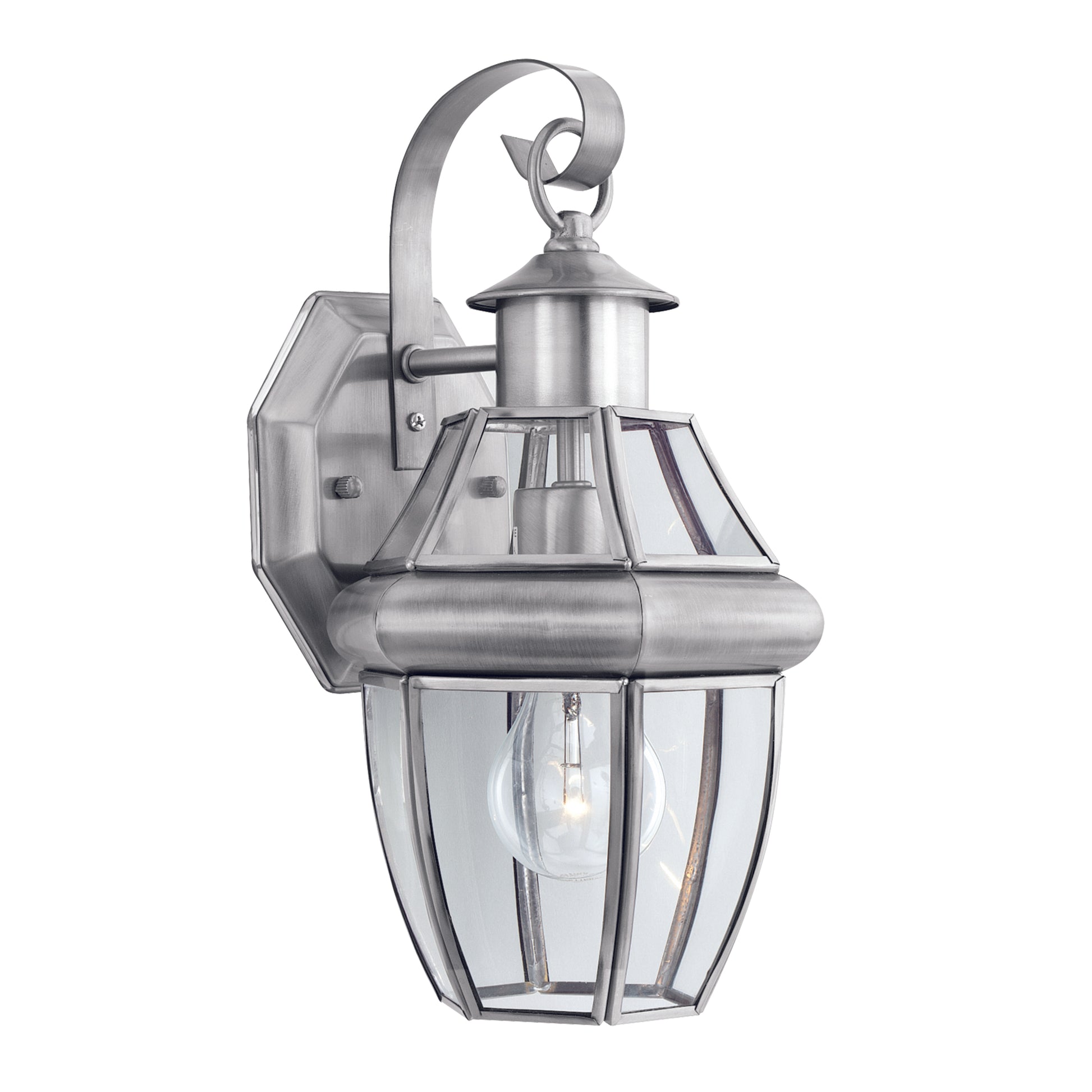 THOMAS SL941378 Heritage 13.25'' High 1-Light Outdoor Sconce - Brushed Nickel