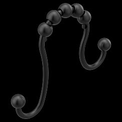 MOEN SR2201BL  Shower Curtain Rings In Matte Black