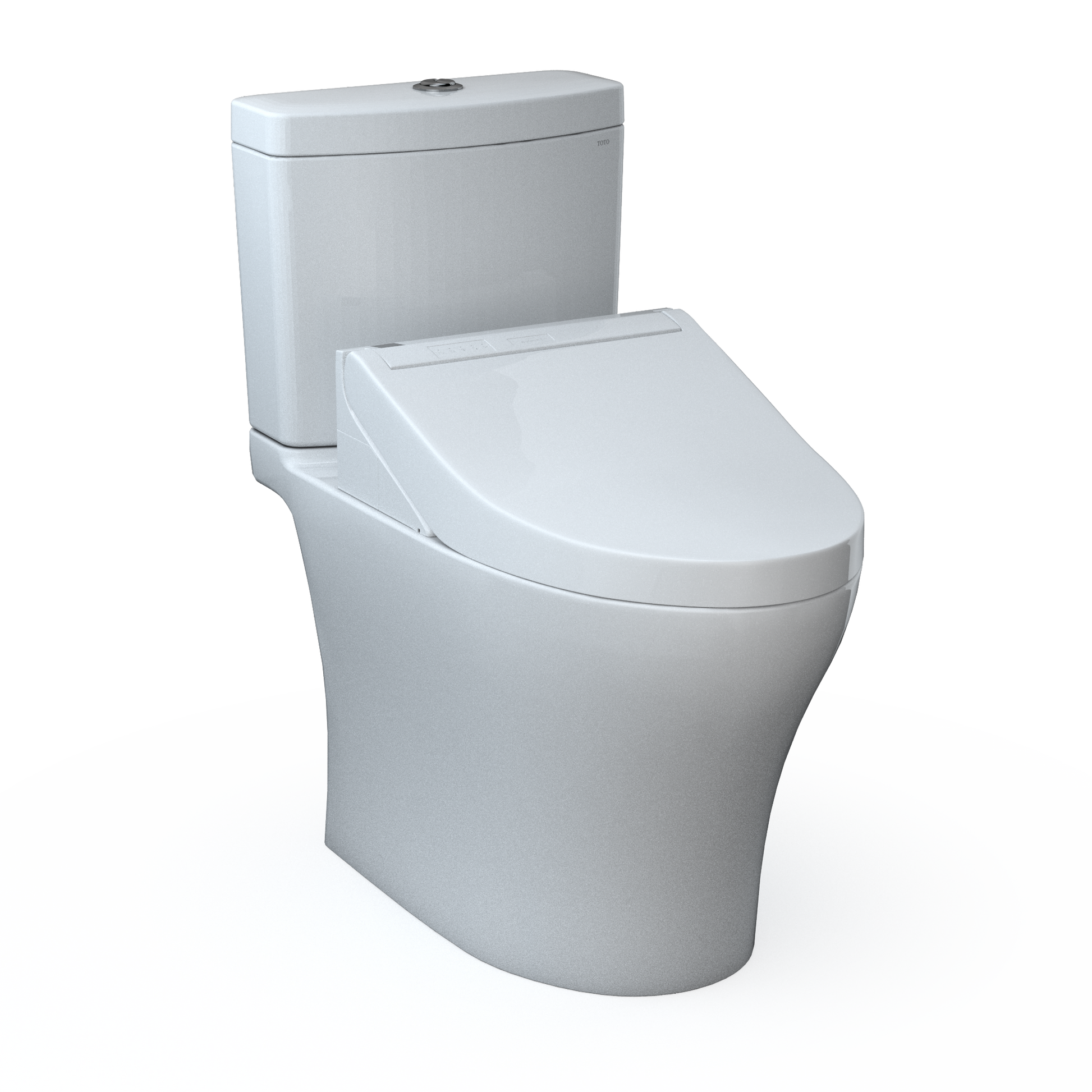 TOTO MW4463084CEMFGN#01 WASHLET+ Aquia IV Two-Piece Elongated Universal Height Dual Flush 1.28 and 0.9 GPF Toilet and WASHLET C5 Bidet Seat , Cotton White