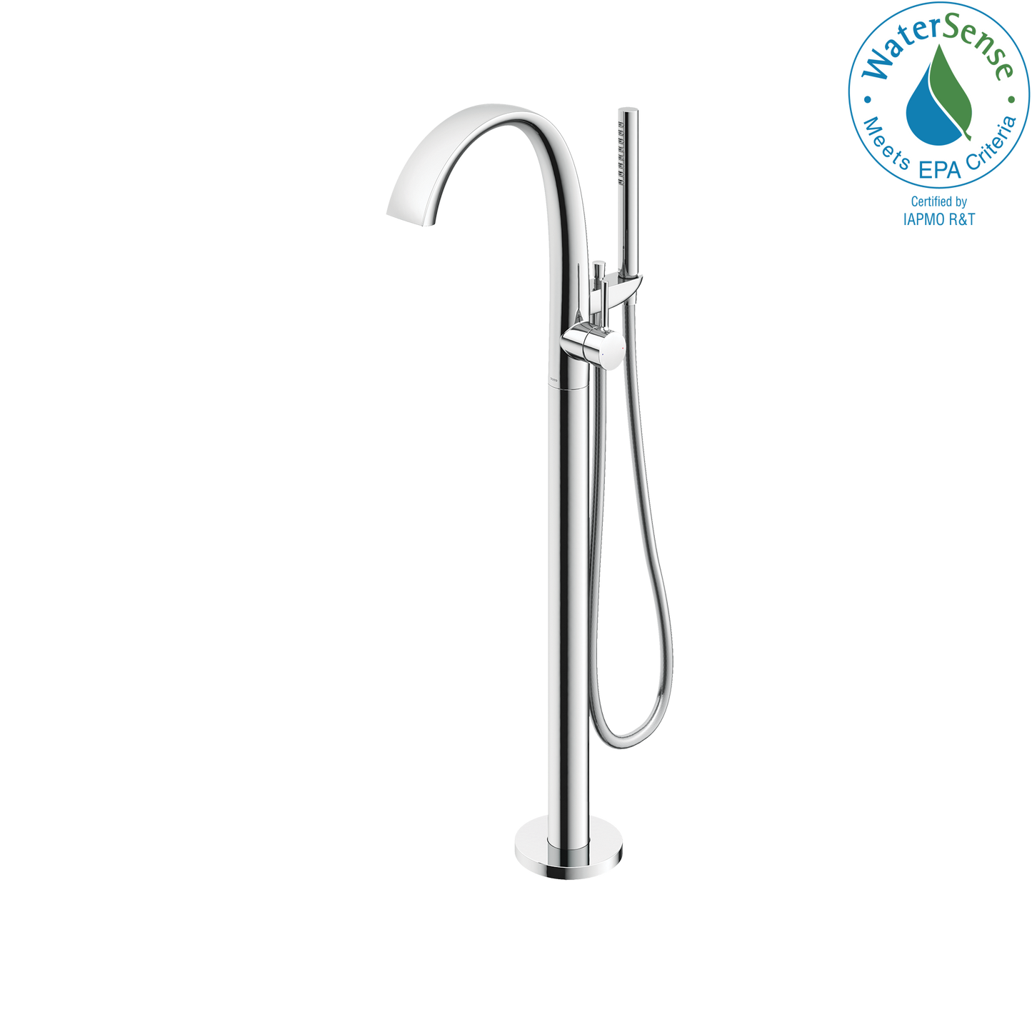 TOTO TBP01301U#CP ZN Single-Handle Freestanding Tub Filler Faucet with 1.75 GPM Handshower , Polished Chrome