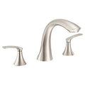 MOEN T523SRN Seena  Two-Handle Roman Tub Faucet In Spot Resist Brushed Nickel