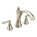 MOEN T653NL Wynford Two-Handle Non-Diverter Roman Tub Faucet - Polished Nickel