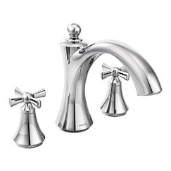 MOEN T657 Wynford Two-Handle Non-Diverter Roman Tub Faucet - Chrome