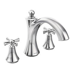 MOEN T657 Wynford Chrome Two-Handle Roman Tub Faucet