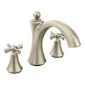 MOEN T657BN Wynford Two-Handle Non-Diverter Roman Tub Faucet - Brushed Nickel