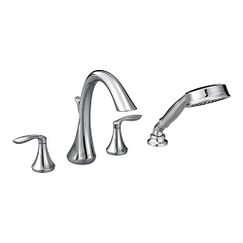 MOEN T944 Eva  Two-Handle Roman Tub Faucet Includes Hand Shower In Chrome