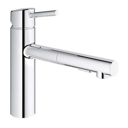 GROHE 31453001 Concetto Chrome Concetto Single-Handle Pull-Out Kitchen Faucet Dual Spray 1.5 GPM