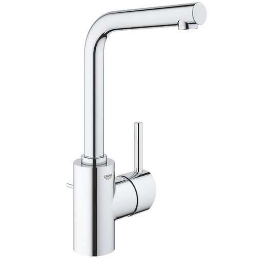 GROHE 23737002 Concetto Chrome Single Hole Single-Handle L-Size Bathroom Faucet 1.2 GPM