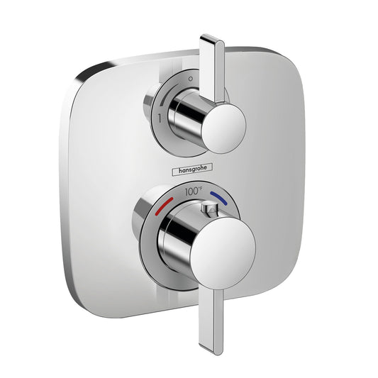 HANSGROHE 15708001 Chrome Ecostat E Modern Thermostatic Trim