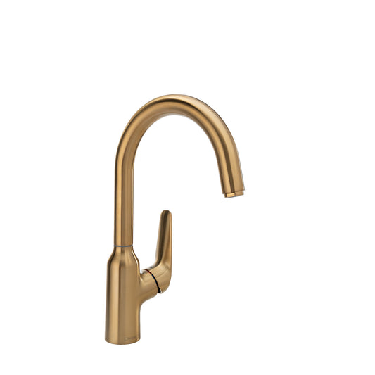 HANSGROHE 71802251 Brushed Gold Optic Focus N Modern Bar Faucet 1.75 GPM