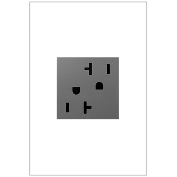 LEGRAND ARTR202M4 ADORNE  20A Dual Tamper-Resistant Outlet, Magnesium