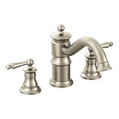 MOEN TS214BN Waterhill Brushed Nickel Two-Handle Roman Tub Faucet