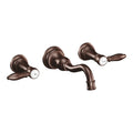 MOEN TS42106ORB Weymouth Two-Handle High Arc Wall Mount Bathroom Faucet - Oil Rubbed Bronze