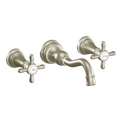MOEN TS42112BN Weymouth  Two-Handle Wall Mount Bathroom Faucet In Brushed Nickel
