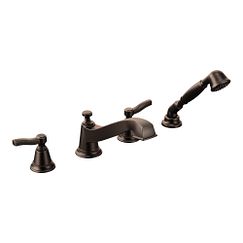 MOEN TS925ORB Rothbury Oil Rubbed Bronze Two-Handle Roman Tub Faucet Includes Hand Shower