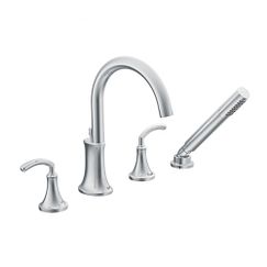 MOEN TS964 Icon Chrome Two-Handle Roman Tub Faucet Includes Hand Shower