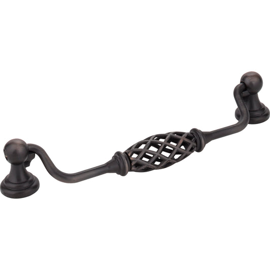 JEFFREY ALEXANDER 749-160DBAC 160 mm Center-to-Center Brushed Oil Rubbed Bronze Birdcage Tuscany Drop & Ring Pull