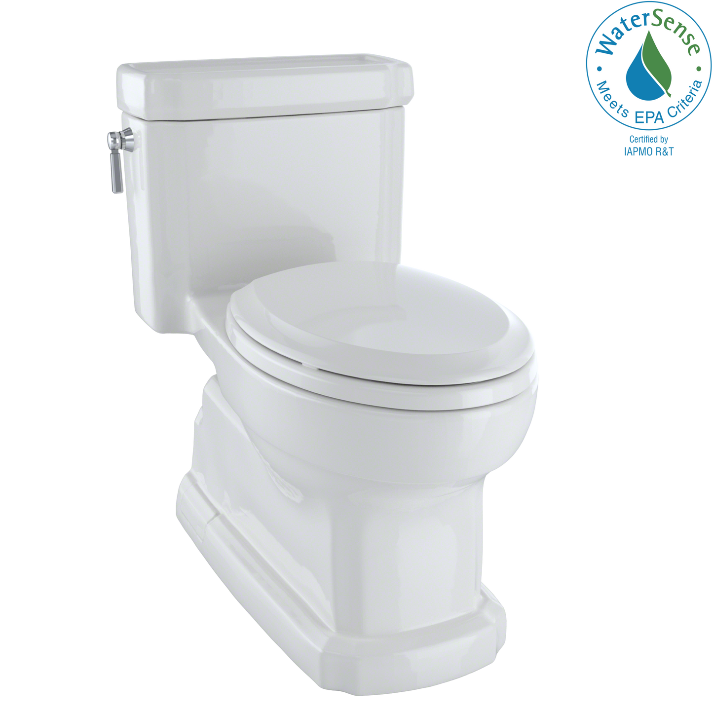 TOTO MS974224CEFG#11 Eco Guinevere Elongated 1.28 GPF Universal Height Skirted Toilet with CEFIONTECT and SoftClose Seat , Colonial White