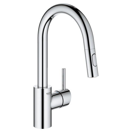 GROHE 31479001 Concetto Chrome Single-Handle Pull Down Bar Faucet 1.75 GPM