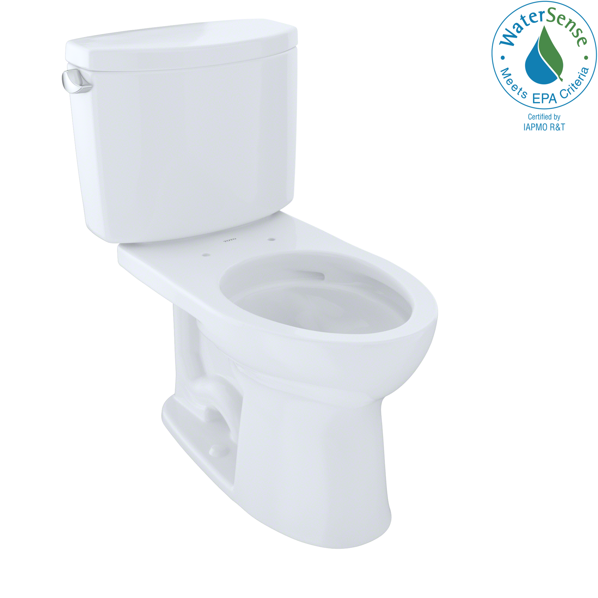 TOTO CST454CEFG#01 Drake II Two-Piece Elongated 1.28 GPF Universal Height Toilet with CEFIONTECT , Cotton White