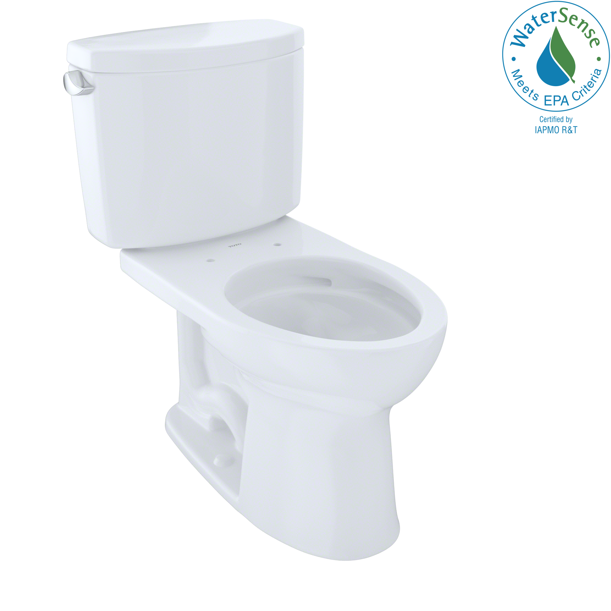 TOTO CST454CEFG#01 Drake II Two-Piece Elongated 1.28 GPF Universal Height Toilet with CEFIONTECT , Cotton White