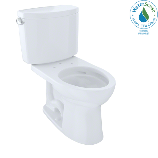 TOTO CST454CEFG#01 Drake II Two-Piece Elongated 1.28 GPF Universal Height Toilet with CEFIONTECT , Cotton White