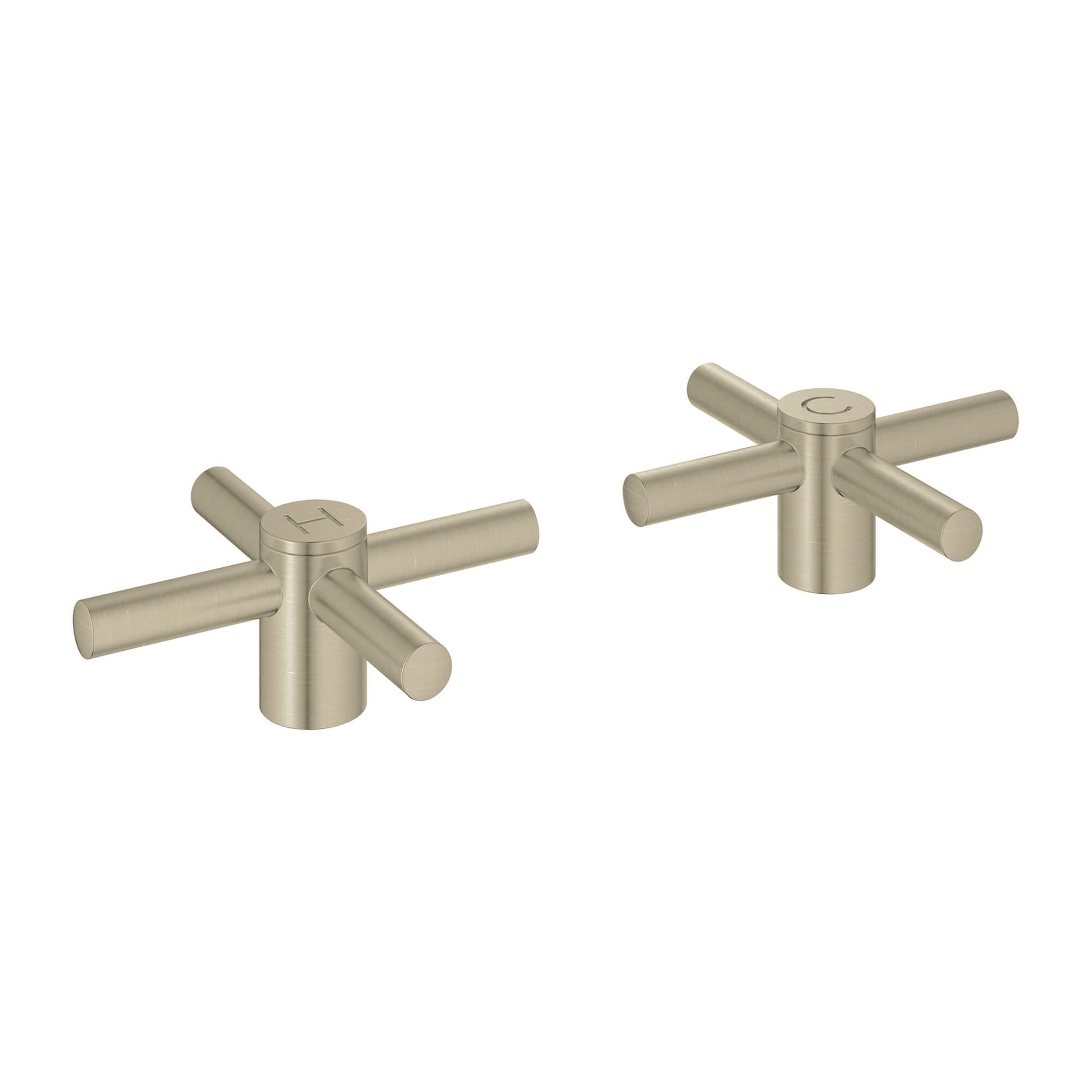 GROHE 18026EN3 Atrio New Brushed Nickel Cross Handles (Pair)