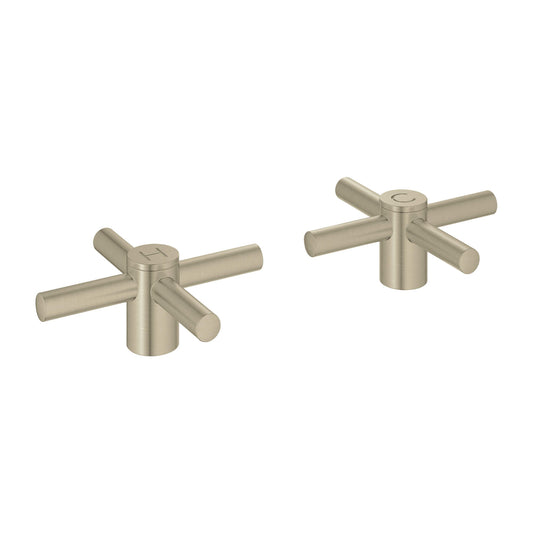 GROHE 18026EN3 Atrio New Brushed Nickel Cross Handles (Pair)