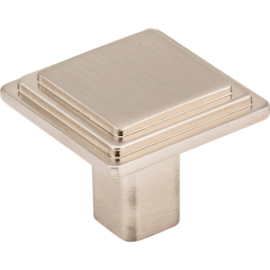 ELEMENTS 351L-SN 1-1/4" Overall Length Satin Nickel Square Calloway Cabinet Knob